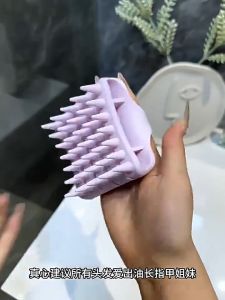 Silicone Shampoo Brush Head Massage Comb Body Massage Shower Brush Anti-Hair Loss Salon Hair Care Tools