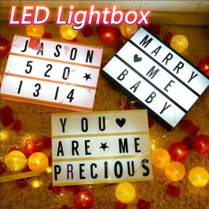 Led Lightbox Led Box Cinematic LED Message Board DIY Light Box Letters Alphabet Light Message Box
