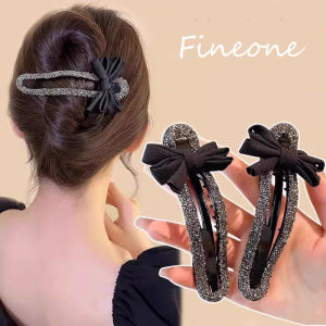 1Pcs Rhinestone Bow Hair Clip Claw Clamp Elegant Hairpin For Girls Women Hair Accessories
