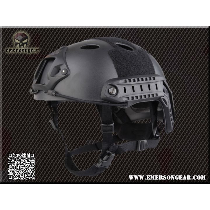 Emerson Light Pj Eco Combat Helmet Replica Fixed Helmet Noir