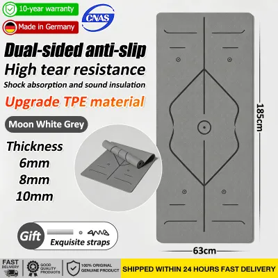 ✨24 hours delivery✨TPE yoga mat yoga mat anti slip 10mm exercise mat yoga mat thick foldable yoga mat workout mat tikar yoga workout tebal 瑜伽垫