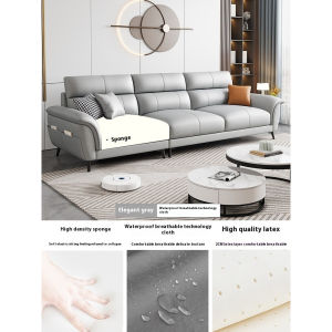 Simple Modern Sofa Technology Fabric Sofa Chair Nordic Sofa Light Luxury Lounge Chair Sofa Straight Row 3 Seater Sofa