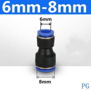 AumoPro Pneumatic Fitting Air Hose Fitting union straight PU PG 4mm 6mm 8mm 10mm 12mm 14mm 16mm Inner Straight Push Quick Connector