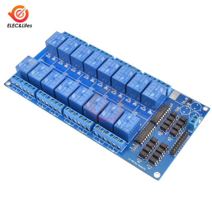 【Worth-Buy】 Mô-đun Khiên Rơ Le 16 Kênh Dc 5V Với Bộ Ghép Quang Lm2576 ...