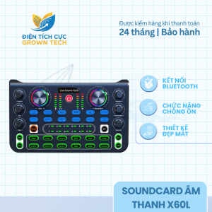 Soundcard X60L đa năng cho livestream thu âm và karaoke online âm thanh rõ nét