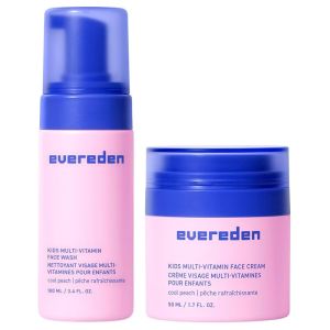 Evereden Barbie Limited Edition Kids Happy Face Duo + Exclusive Barbie Accessories Multi-Vitamin Kids Face Wash & Cream Set with Stickers + Bracelets Clean Vegan Skin Care for Children 3+
