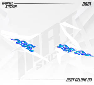 Striping Beat Deluxe - Stiker Transparan Beat Deluxe 2023 Api Vol 4 (Sudah Terpotong)