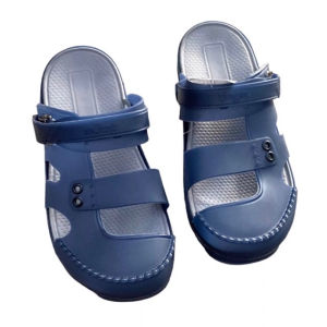 Giày sục nhựa sandal bít mũi Nam Nữ đi mưa đi làm- chất liệu EVA siêu nhẹ êm chân chống thấm- Maipy G020 (Đen Nâu Xanh)