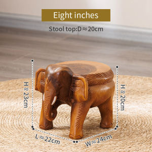 เก้าอี้ช้าง ม้านั่งรูปช้าง ม้านั่งเด็ก เก้าอี้ไม้การ์ตูน ม้านั่งสัตว์ เก้าอี้แกะสลัก หลังดอก 4 ขนาดให้เลือก แกะไม้เนื้อแข็งต้นสัก