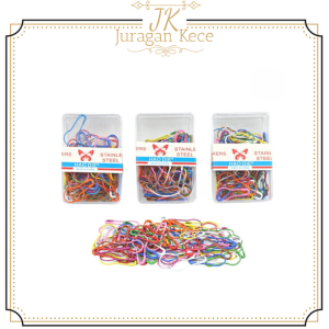 JUKE Peniti Labu Colorful Peniti Bohlam Box Mika Pin Hijab Warna Warni Safety Pins Baju Anti Nyangkut