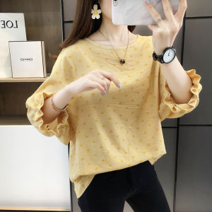 LH.Monday เสื้อแฟชั่นเสื้อแขนสามส่วนลุคผู้ดีแขนพองๆใส่ทำงานใส่เที่ยวเก๋ๆ