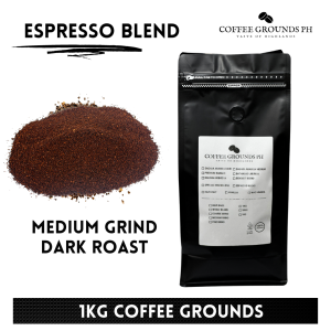 Coffee Grounds PH - Espresso Blend 1kg | Medium Grind Coffee x Dark Roast | Organic Coffee in Resealable Pouch