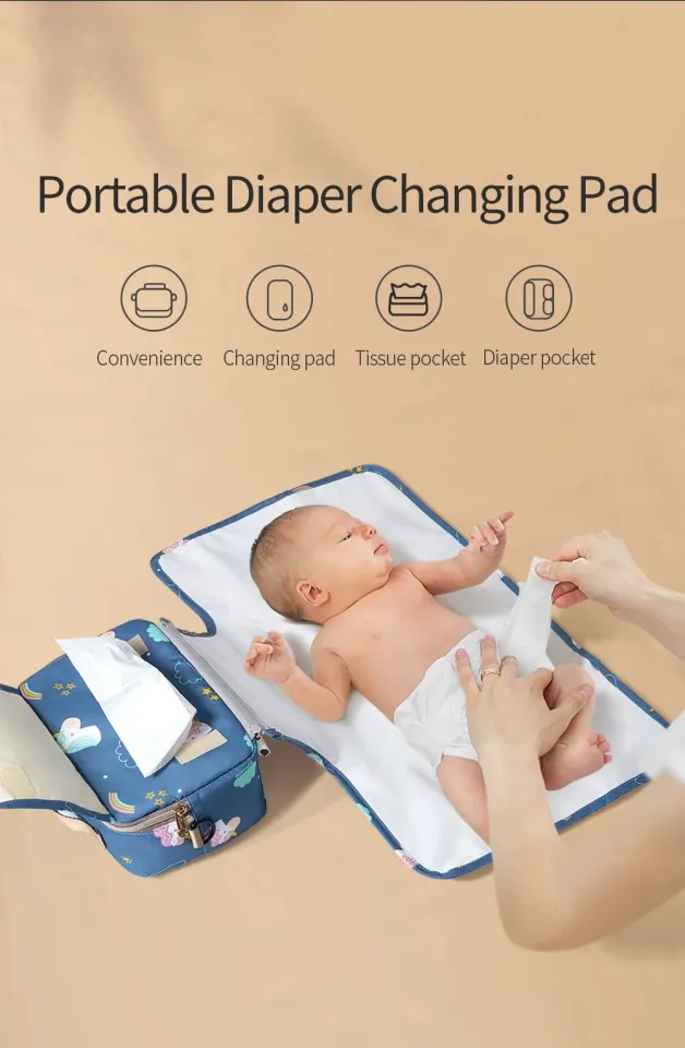 Sunveno 2in1 Baby Changing Mat with Diaper BagWaterproof Wet Dry - Main Image