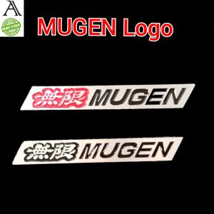 Car MUGEN Metal logo Sticker Car 3D Aluminum With Double-sided tape on Back Badge Emblem Decal For All Honda Car Series