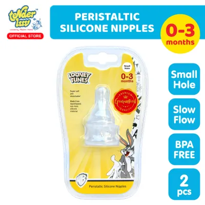 Looney Tunes 2-pc Peristaltic Silicone Nipples