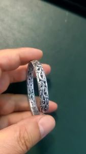 BOCAI S925 Sterling Silver Bracelets for Men Women Hollow Eternal Rattan Pattern Bangle New Fashion Punk Jewelry Wholesale