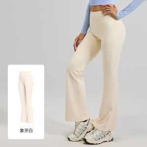 YOLO Flared ผู้หญิงรัดรูปออกกำลังกายยกสะโพกเอวสูงกางเกงขาบานโยคะลดความอ้วน