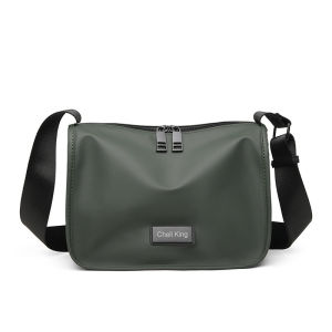 Leacat กระเป๋าสะพายคาดลำตัวผ้าอ๊อกซ์ฟอร์ดกระเป๋าแบบหนีบแขนอเนกประสงค์และทันสมัยสำหรับผู้ชายกระเป๋าผ้าใบไนลอนขนาดใหญ่ลำลองเกาหลีเรียบง่ายและกันน้ำได้