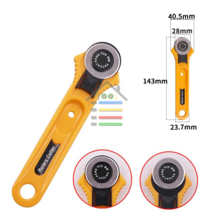 ALAT POTONG PUTAR KAIN KERTAS 360 DERAJAT Rotary Cutter Roller Blade 28 MM