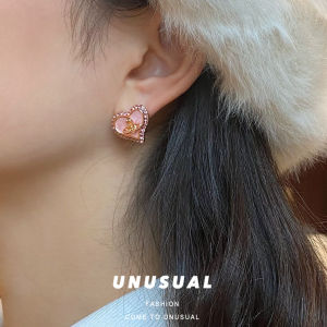 Vivienne Westwood Saturn tình yêu hoa hồng bằng vàng hồng kim cương rơi dầu Saturn Khuyên tai nữ Ins sang trọng những chiếc Khuyên tai Ngọt Ngào Phong Cách mát mẻ