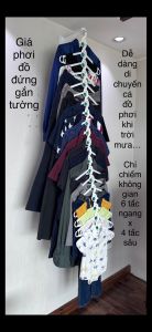 GIÁ PHƠI ĐỒ ĐỨNG GẮN TƯỜNG
