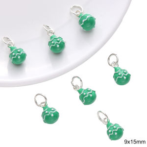 1Pc Colorful Alloy Pendant Santa Claus Snowflake Christmas Tree Socks Glove Beads Charms for DIY Bracelet Keychain Xmas Gift Jewelry Crafts Accessories