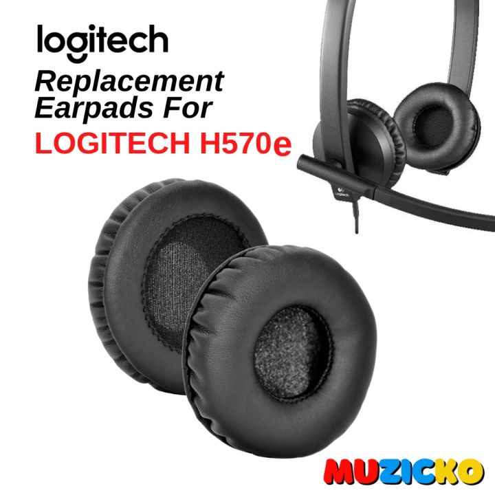 1Pair Logitech H570e Replacement Ear Pads Cushion Earpad Black