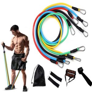 Bộ 6 dây kháng lực cao su thiên nhiên ADlKES cao cấp dùng khi tập thể hình yoga pilate