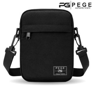 Tas Selempang Pria Kasual Polos Hitam PEGE Slempang Cowok Keren Slingbag Bahu Pria - PG 8864