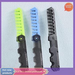 Graceful Multifunctional Portable Plastic Folding Pocket Combs Barber Men Oil Head Beard Combs Hair Styling Wide Tooth Combs
