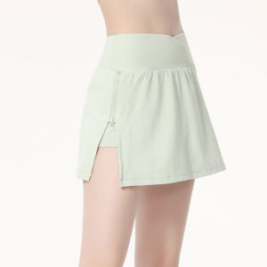 alo yoga กระโปรงกีฬาสำหรับผู้หญิง ฤดูร้อน ป้องกันการเปิดเผย ฟิตเนส กระโปรงครึ่งตัว วิ่ง เทนนิส โยคะ กางเกงขาสั้น