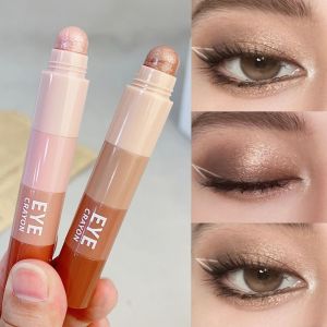 RERAT Shimmer 4 In 1 Nude Eyeshadow Pencil Set Glitter Waterproof 4 Color Eyeshadow Stick Crayon Professional Women