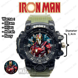 Jam Tangan Anak Laki-Laki Sport Anti Air Karakter IronMan Terbaru