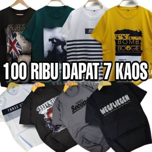 PROMO 100RB DAPAT 7 PCS KAOS DISTRO DEWASA LENGAN PENDEK