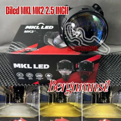 Lampu Biled 25 Inc MKL MK2 LED Blue Lens With Devil Red / Blue Plus Kipas Pendingin All Weather Putih Putih Putih Kuning Warm White Biled Motor Mobil