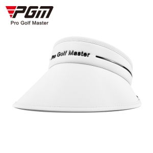 PGM Golf Cap for Women Casual Sunscreen Large Brim Breathable Visor with Sweatband Design White Black Purple Sunshade Hat MZ048