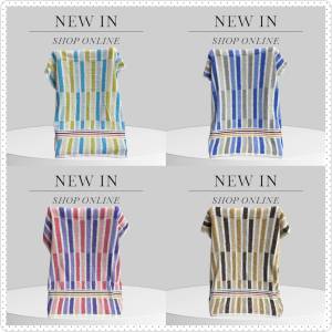 ผ้าขนหนู ผ้าเช็ดตัว ลายริ้วขนาด 27X54 นิ้ว ผ้านิ่มซับน้ำดี