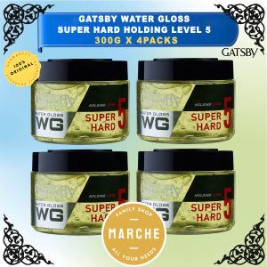 4X GATSBY Water Gloss Super Hard Holding Level 5 Hair Gel 300g #Marche Family Shop#
