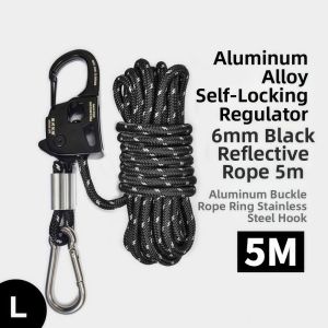 RJQFNG Stainless Steel Tent Rope Tensioner 2-10mm Aluminum Alloy Self Lock Rope Adjuster High Quality Anti-Slip Tarp Tightener Outdoor Tool