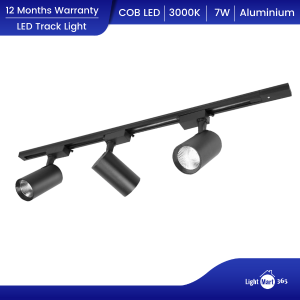 LED Track Light Black White 10W / 20W / 30W COB Spotlight Adjustable Rail Track Spot Light Ceiling Light Lampu Siling轨道灯