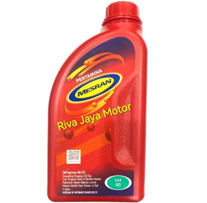 Oli Mesin Pertamina Mesran 1 Liter Sae 40 1 Lt 1000 ML