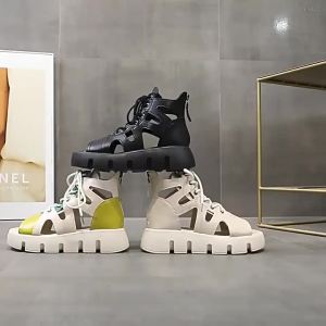 [Free Shipping] Thick-Soled Sandals For Women New Summer Styles Versatile Color-Block Design Fashionable And Casual Platform Roman Sandals Trendy For Women
