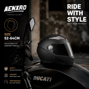 AENXRD Mens Full Face Motorcycle Helmet Sun Visor Women General with ICC and European DOT Certification