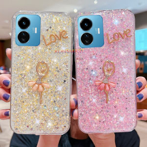 KONSMART New Casing For VIVO Y02s Y16 Y77 5G Newest 2022 Bright Shiny Elegant Ballet Girl Phone Case For VIVO Y77 5G Soft TPU Phone Casing