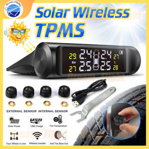 🇵🇭 External TPMS [True] Color Screen Tire Monitoring Pressure System Solar Wireless LED Display With 4 External Sensors