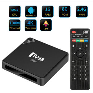 Kotak TV TV98 S905 Amlogic S905 Set-top Box Set-top Box Allwinner 8 + 128GB Kotak Android 12.1 Kotak TV Cerdas