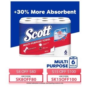 Scott Multi Purpose Kitchen Towels - 6 Rolls
