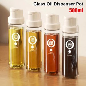 Automatic Opening and Closing Gravity Oil PotLeak Proof Glass Oil Bottlenon Hanging Oil Glass Oil Pot for Kitchen