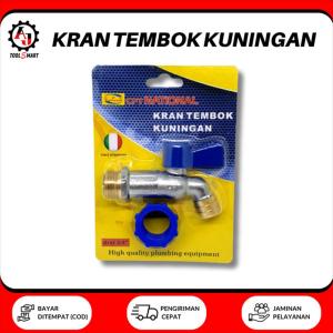 Kran Tembok Kuningan CPT National 3/4" Keran Taman Tancap Dinding