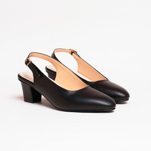 Heels Pesta Tinggi 5cm / Size 35 45 JUMBO / Sepatu Bustong Mules Krem Tali Lancip Hak Tebal